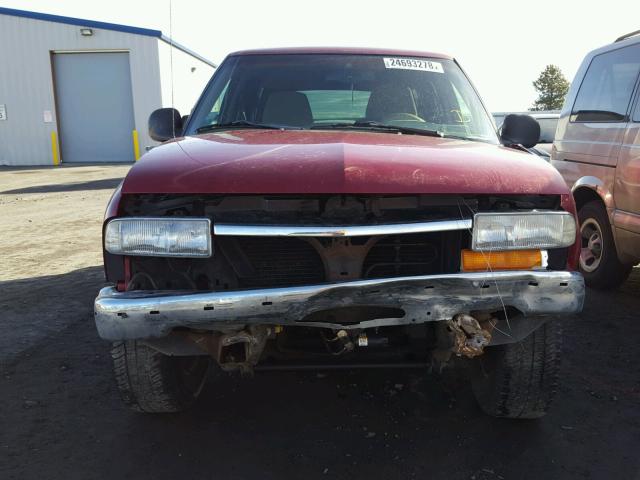 1GNDT13W2W2274738 - 1998 CHEVROLET BLAZER RED photo 9