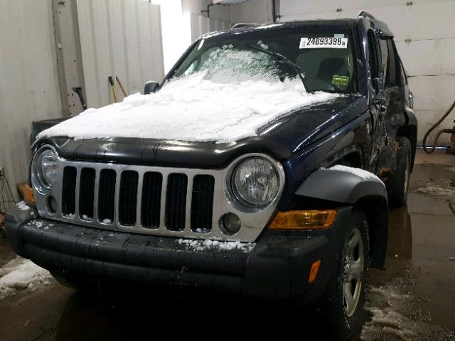 1J4GL48K36W263702 - 2006 JEEP LIBERTY SP BLUE photo 2