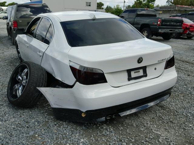 WBANE73517CM53959 - 2007 BMW 530 I WHITE photo 3