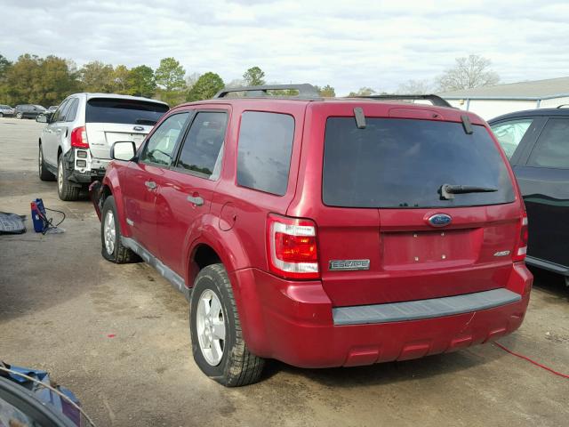 1FMCU93Z08KA42356 - 2008 FORD ESCAPE XLT RED photo 3