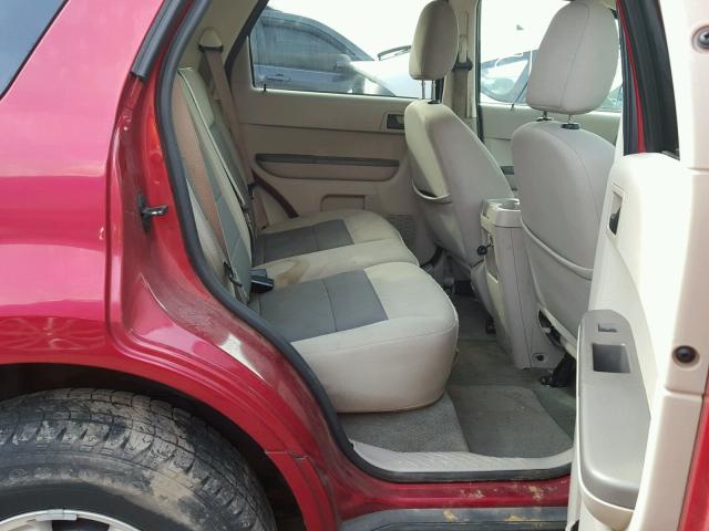 1FMCU93Z08KA42356 - 2008 FORD ESCAPE XLT RED photo 6