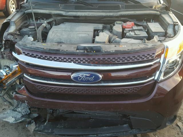 1FMHK8F88CGB00749 - 2012 FORD EXPLORER L BURGUNDY photo 7