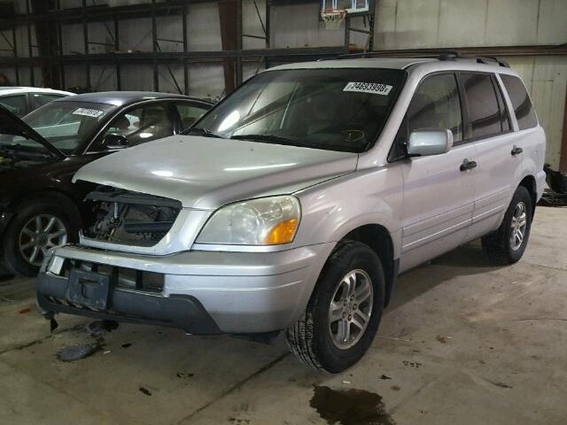 5FNYF18675B016883 - 2005 HONDA PILOT EXL SILVER photo 2