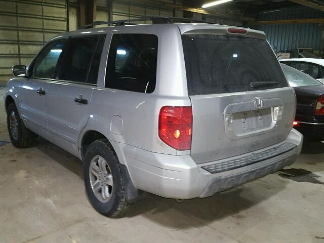 5FNYF18675B016883 - 2005 HONDA PILOT EXL SILVER photo 3