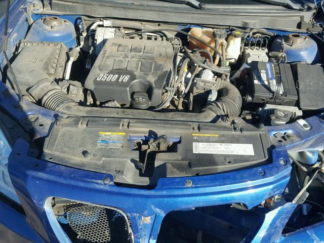 1G2ZH548954175445 - 2005 PONTIAC G6 GT BLUE photo 7