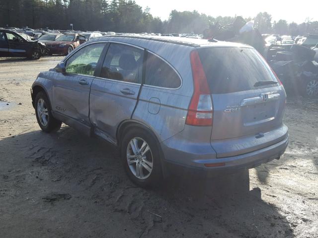 JHLRE3H71BC016403 - 2011 HONDA CR-V EXL BLUE photo 3