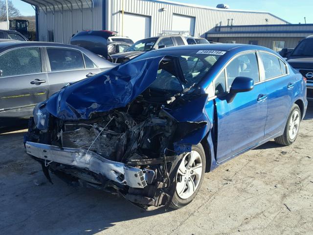 19XFB2F50DE086846 - 2013 HONDA CIVIC LX BLUE photo 2