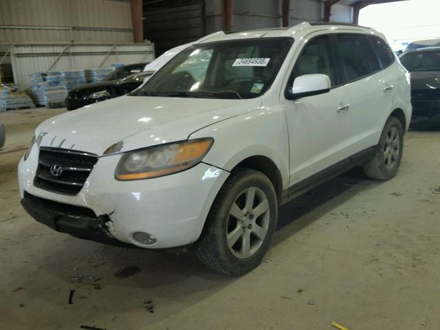 5NMSH13EX8H150370 - 2008 HYUNDAI SANTA FE S WHITE photo 2