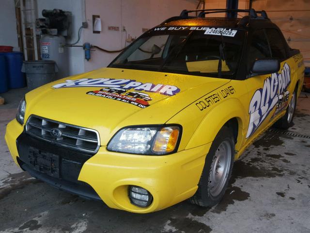 4S4BT61C337107546 - 2003 SUBARU BAJA YELLOW photo 2