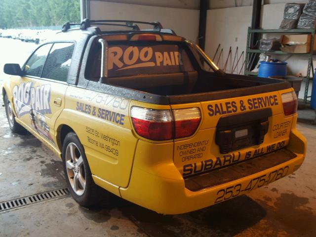 4S4BT61C337107546 - 2003 SUBARU BAJA YELLOW photo 3