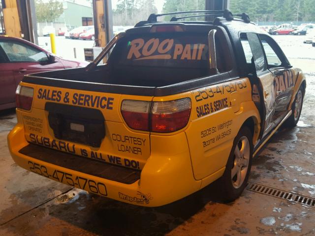 4S4BT61C337107546 - 2003 SUBARU BAJA YELLOW photo 4