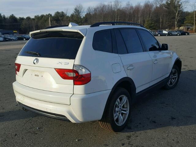 WBXPA93436WD29849 - 2006 BMW X3 3.0I WHITE photo 4