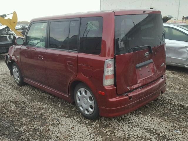 JTLKT324264075483 - 2006 TOYOTA SCION XB RED photo 3