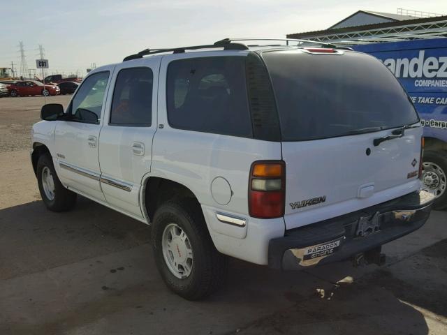 1GKEK13T81J109382 - 2001 GMC YUKON WHITE photo 3