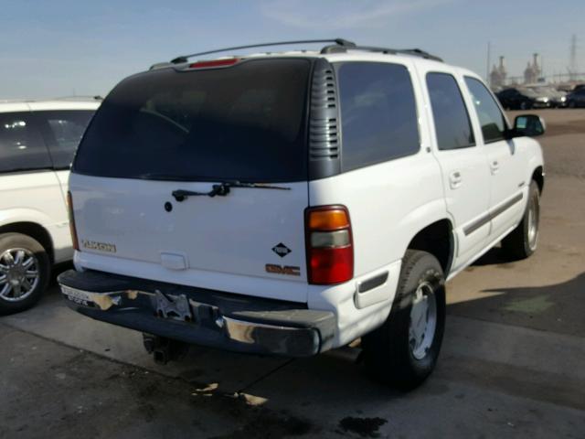 1GKEK13T81J109382 - 2001 GMC YUKON WHITE photo 4