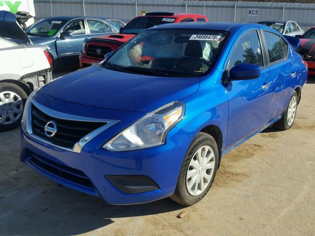 3N1CN7AP4FL946409 - 2015 NISSAN VERSA S BLUE photo 2