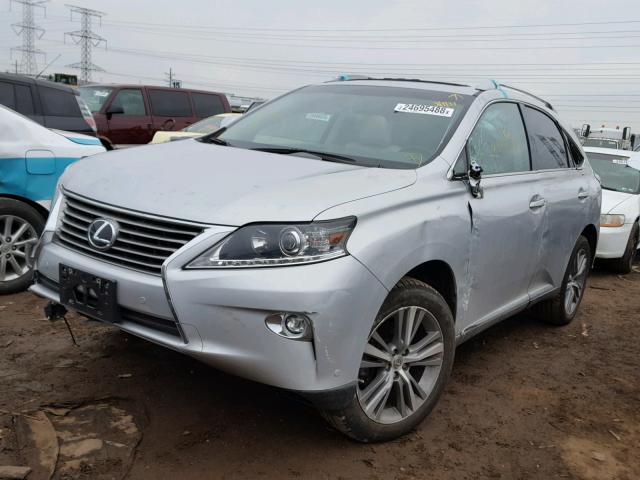 2T2BK1BA6FC325678 - 2015 LEXUS RX 350 SILVER photo 2