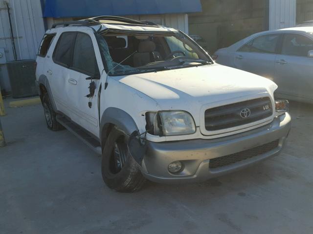 5TDZT34A83S174791 - 2003 TOYOTA SEQUOIA SR WHITE photo 1