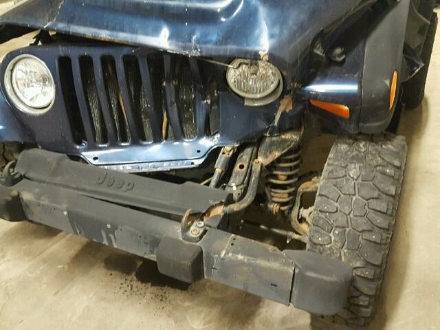 1J4FA49S33P350795 - 2003 JEEP WRANGLER / BLUE photo 9