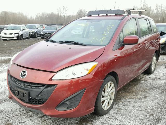 JM1CW2BL3C0104825 - 2012 MAZDA 5 RED photo 2