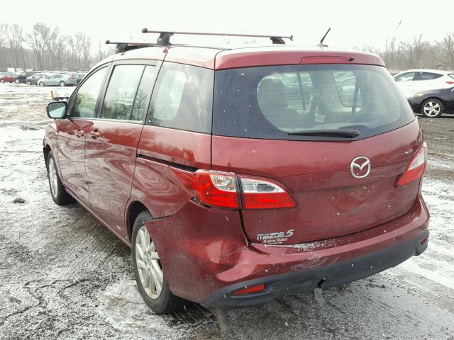 JM1CW2BL3C0104825 - 2012 MAZDA 5 RED photo 3