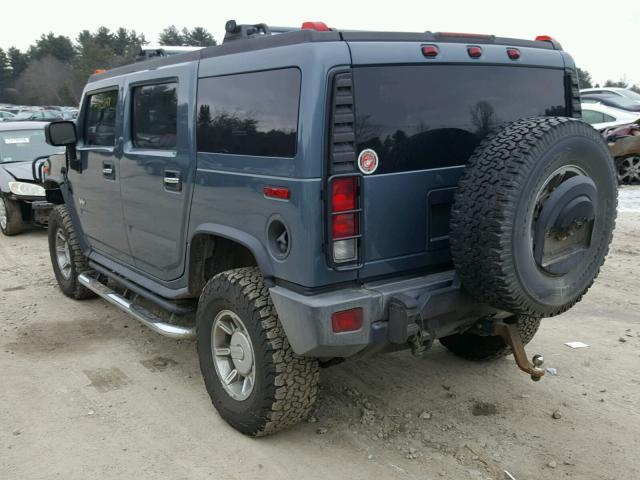 5GRGN23U46H100119 - 2006 HUMMER H2 BLUE photo 3