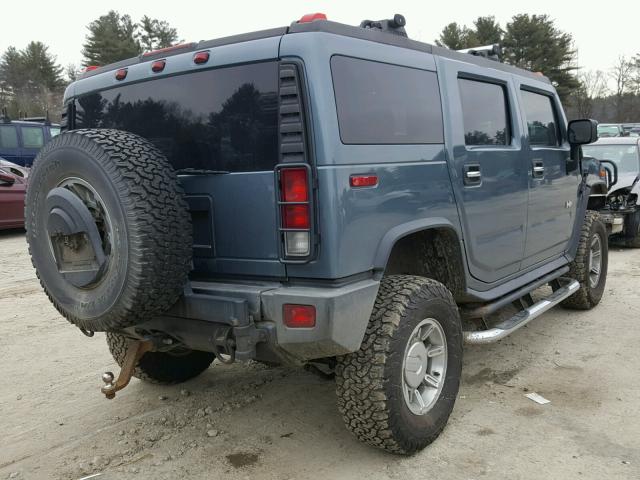 5GRGN23U46H100119 - 2006 HUMMER H2 BLUE photo 4