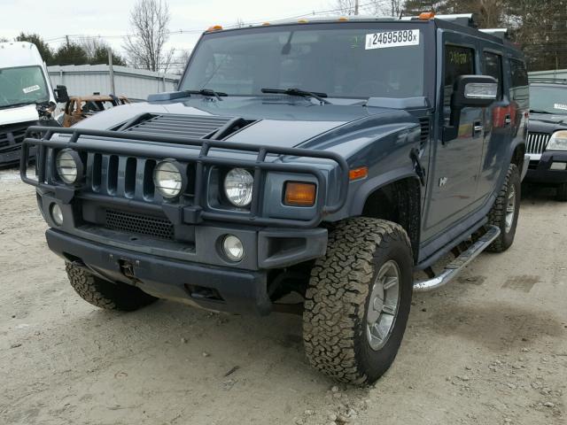 5GRGN23U46H100119 - 2006 HUMMER H2 BLUE photo 9