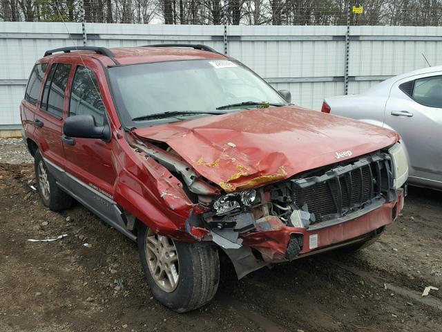 1J4GX48S44C137223 - 2004 JEEP GRAND CHER RED photo 1