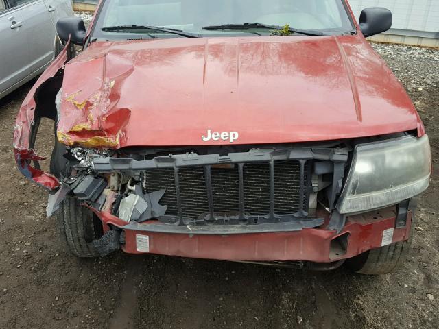 1J4GX48S44C137223 - 2004 JEEP GRAND CHER RED photo 7