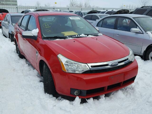 1FAHP35N28W136052 - 2008 FORD FOCUS SE RED photo 1