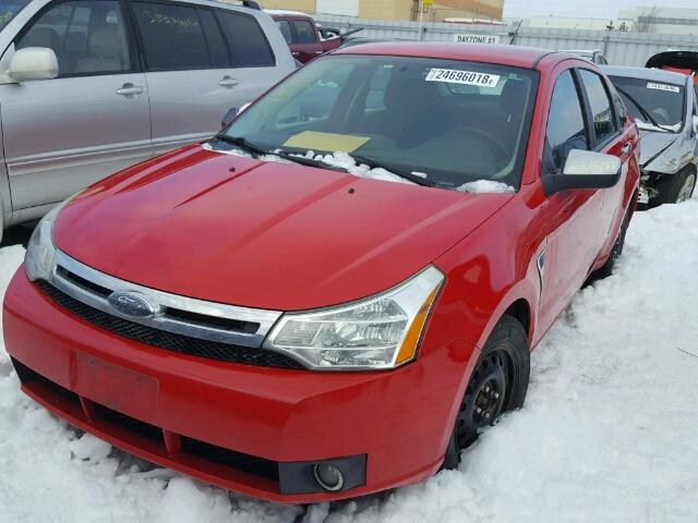 1FAHP35N28W136052 - 2008 FORD FOCUS SE RED photo 2