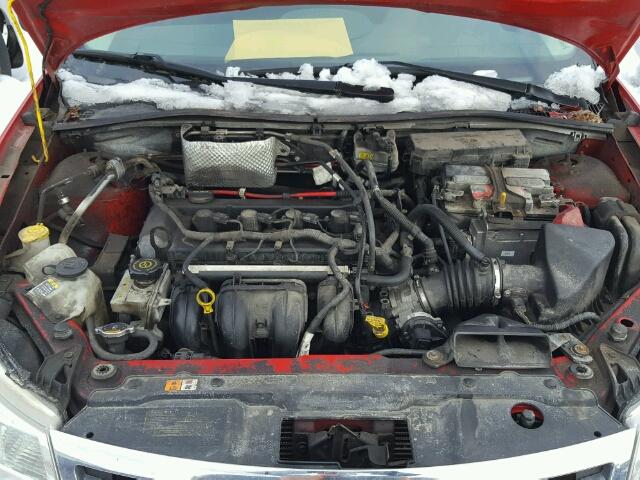 1FAHP35N28W136052 - 2008 FORD FOCUS SE RED photo 7