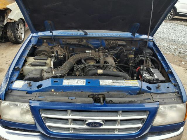 1FTYR10C61PA67526 - 2001 FORD RANGER BLUE photo 7