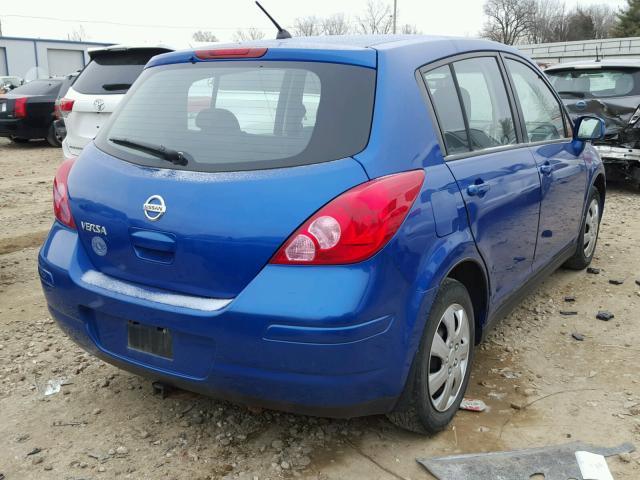 3N1BC13E78L462084 - 2008 NISSAN VERSA S BLUE photo 4