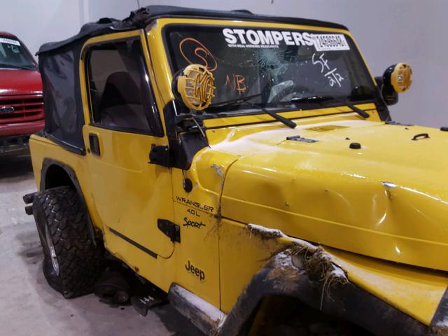 1J4FA49SXYP737755 - 2000 JEEP WRANGLER / YELLOW photo 9