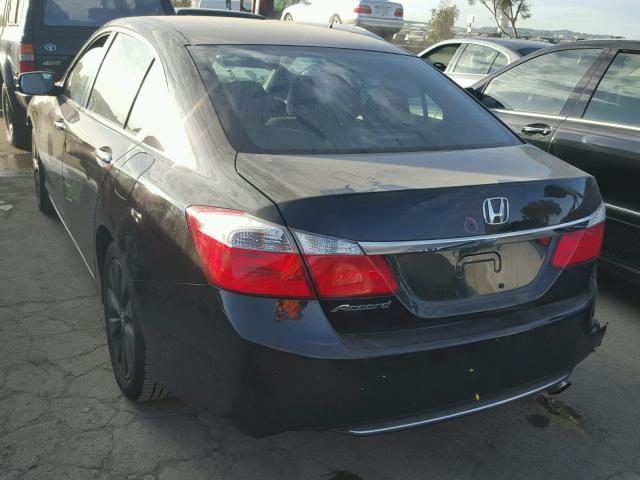 1HGCR2F77EA202100 - 2014 HONDA ACCORD EX BLACK photo 3