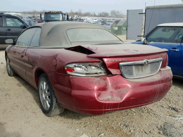 1C3EL75R56N285498 - 2006 CHRYSLER SEBRING GT RED photo 3