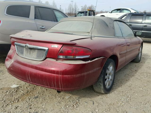 1C3EL75R56N285498 - 2006 CHRYSLER SEBRING GT RED photo 4