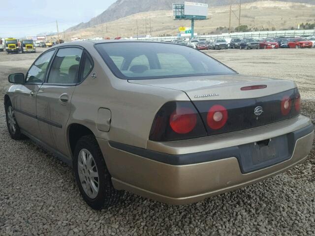 2G1WF52E449426003 - 2004 CHEVROLET IMPALA GOLD photo 3