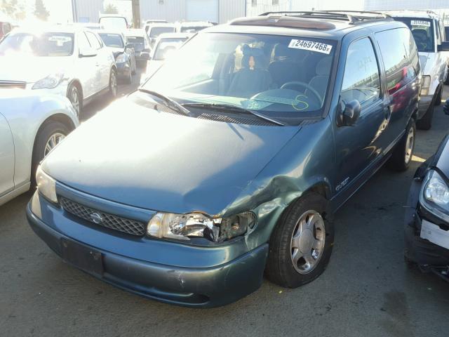 4N2DN1114VD822488 - 1997 NISSAN QUEST XE GREEN photo 2