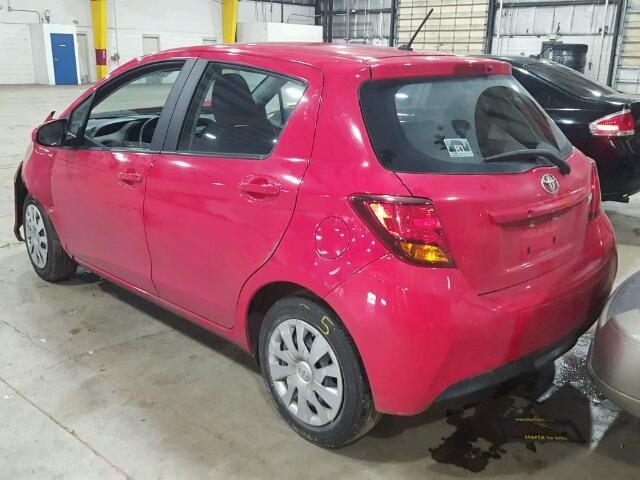 VNKKTUD32FA047424 - 2015 TOYOTA YARIS RED photo 3