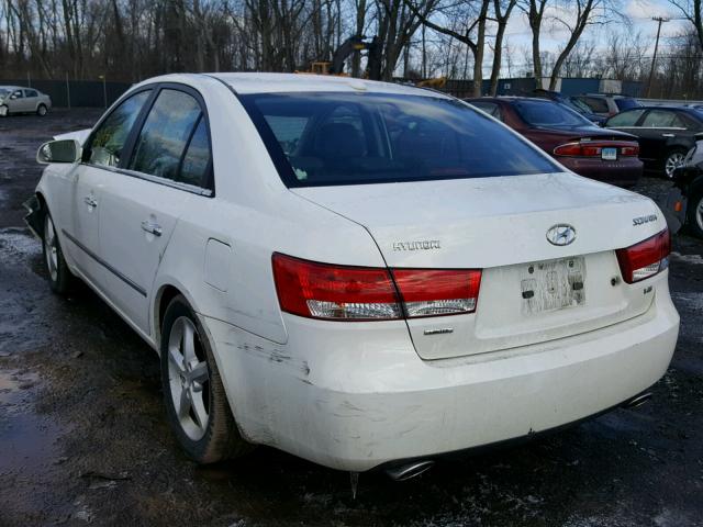 5NPEU46F88H325765 - 2008 HYUNDAI SONATA SE WHITE photo 3