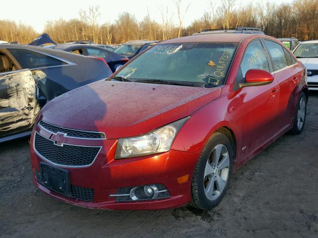 1G1PG5S92B7152660 - 2011 CHEVROLET CRUZE LT RED photo 2