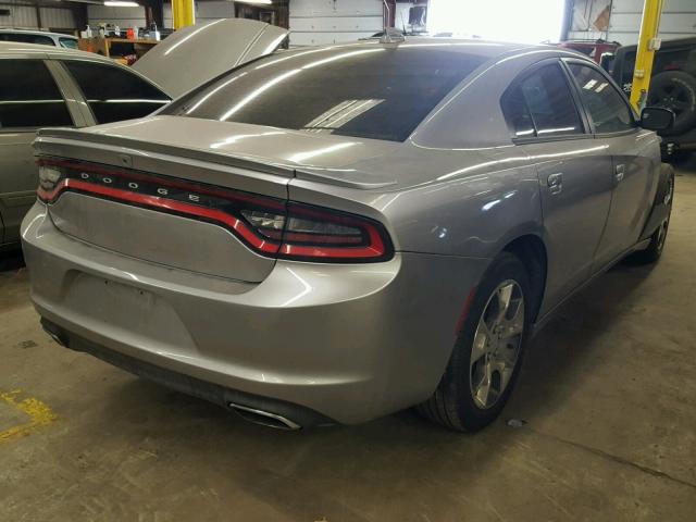 2C3CDXJG4FH897838 - 2015 DODGE CHARGER SX GRAY photo 4