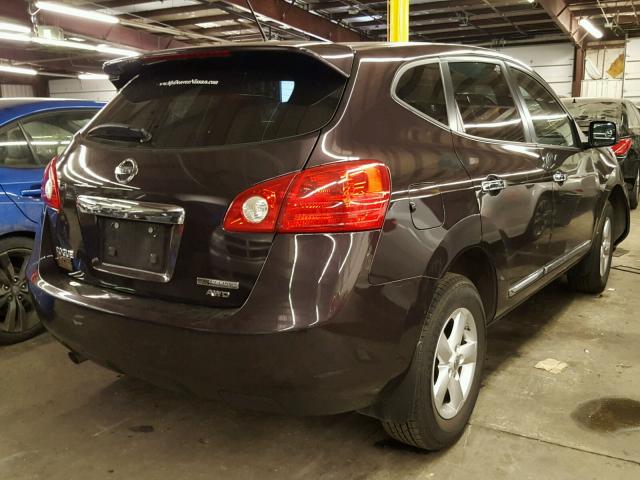 JN8AS5MV9DW660370 - 2013 NISSAN ROGUE S BURGUNDY photo 4