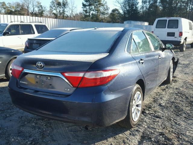 4T4BF1FK8GR544675 - 2016 TOYOTA CAMRY LE BLUE photo 4