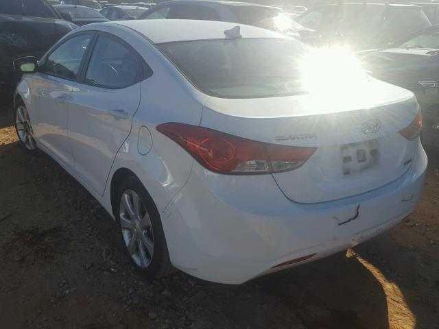 5NPDH4AE5DH298842 - 2013 HYUNDAI ELANTRA GL WHITE photo 3