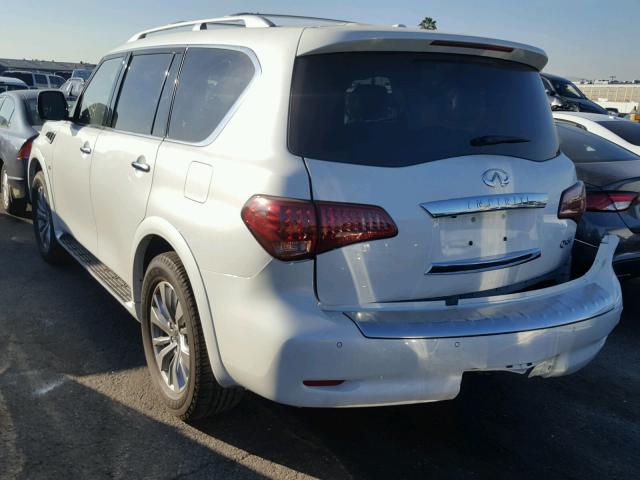 JN8AZ2NF8G9611679 - 2016 INFINITI QX80 WHITE photo 3