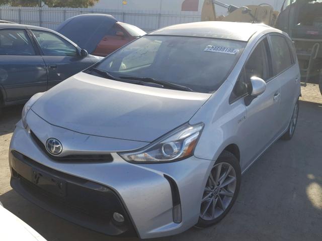 JTDZN3EU9FJ035810 - 2015 TOYOTA PRIUS V SILVER photo 2